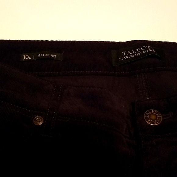 NWOT Talbots Stretch Corduroy Straight Leg Pant Size 10L - Picture 6 of 6
